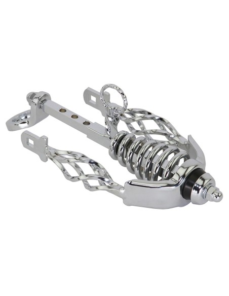 Spring Fork Slammer W/Cage Twisted Extended Crown Chrome.